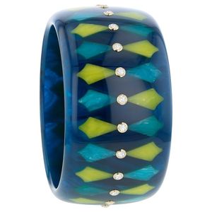 Bracelets joncs vintage faits main en résine multicolore – Bijoux artisanaux de qualité supérieure, design élégant pour femme - Product Image 2