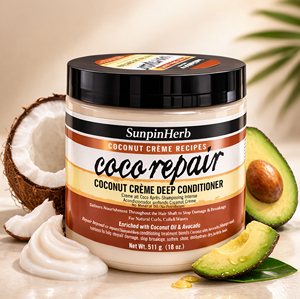 Acondicionador Profundo Hidratante con Coco para Cabello Negro, Repara el Daño, Anti-Rotura, para Cabello Rizado y Encrespado - Product Image 1