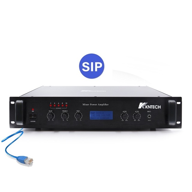 KNTECH IPMG-70P SIP Power Amplifier 70W with N+1 Redundant PA System Architecture for Broadcast Intercom Systems China