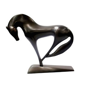 Vente en gros de sculptures élégantes en métal de cerf Sculpture moderne en laiton de cerf sur socle en marbre pour décoration de maison et de bureau de luxe - Product Image 4