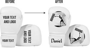 Gants de boxe en cuir personnalisés pour le MMA, le sparring et le kickboxing, fermeture à crochets et boucles, gants d'entraînement de gym unisexes. - Product Image 2