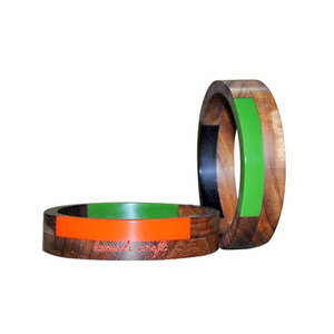 Brazaletes de madera y resina multicolores hechos a mano, joyería para mujer, diseño personalizado elegante para uso diario o de fiesta a la moda - Product Image 4