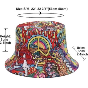 New arrival OEM Design Summer Travel Double-Side Unisex Fisherman <b>Cap</b> Printed Packable Fashion Bucket Hat - Product Image 5