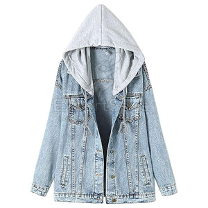 Vêtements décontractés, veste en jean à capuche pour femmes, veste en jean confortable pour femmes, meilleure veste en jean pour femmes à la mode - Product Image 1