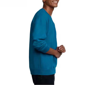 Básico de alta calidad 430Gsm algodón mezclado gota hombro hombres sudadera en blanco de gran tamaño de lana de cuello redondo sudaderas de gran tamaño - Product Image 6