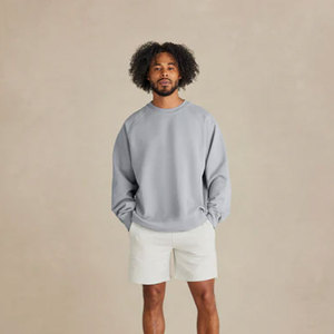 Sweat-shirt à capuche uni pour hommes sweat-shirt décontracté hauts classiques sweat-shirt gris unisexe à capuche en mélange lourd - Product Image 5