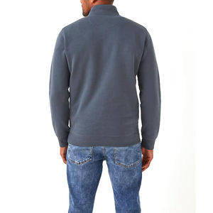 Sweat-shirt à demi-zip pour homme, style hiver, manches longues, uni, teinture unie, 100% coton, séchage rapide, style streetwear, haute qualité, prix bas - Product Image 2