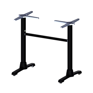 ฐานโต๊ะอลูมิเนียมสีดำ22พร้อมเคลือบแป้งสีดำฐานโต๊ะรับประทานอาหารปรับได้อัตโนมัติทนทาน - Product Image 1