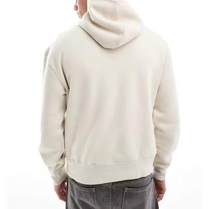 Nouveaux sweats à capuche pour hommes en coton 100% de haute qualité, couleur unie, logo imprimé personnalisé, respirant, surdimensionné, 500GSM - Product Image 4