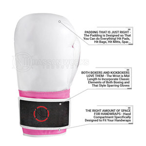 Gants de boxe en cuir pour hommes sur mesure, logo personnalisé, évacuation de l'humidité, haute qualité, couleur personnalisée, service OEM pour l'entraînement - Product Image 5