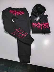 High Quality Men's Tracksuit Customized Design 100% Cotton Fleece Embroidered Logo Jogging <b>Suit</b> Plus Size for Winter - Product Image 4