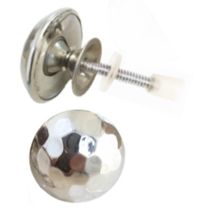 ลูกบิดตู้ลิ้นชักลายจุดค้อนทำด้วยมือลูกบิดประตูตู้สีเงินแบบดึงสำหรับตู้เสื้อผ้าแต่งห้องนอนห้องครัว - Product Image 2