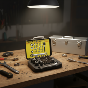 Stanley 39 1/4'' Drive Bits Set of 2 (25mm) with <b>Magnetic</b> Bit Holder and <b>Lock</b>-Ring Product Category Socket - Product Image 3