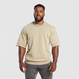 230 Gsm poids lourd t-shirt conception personnalisée blanc 100% coton col rond t-shirt hommes t-shirts t-shirt pour hommes - Product Image 1