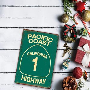 Insegna Vintage in Metallo Alluminio Pacific Coast Highway California Decorazione <span class=keywords><strong>Abbey</strong></span> Street Sign Regalo Estivo da Viaggio 12 X 8 Pollici - Product Image 6