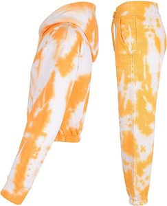 Ensemble survêtement d'hiver pour femme de qualité supérieure, veste coupe-vent vintage avec short de survêtement et sweat à capuche, technique imprimée coupe-vent - Product Image 5