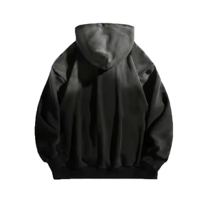 Nuevo estilo Rhinestone logotipo personalizado Sudadera con capucha polar francés Terry algodón Vintage desgastado gradiente ácido lavado Sudadera con capucha para hombre - Product Image 4