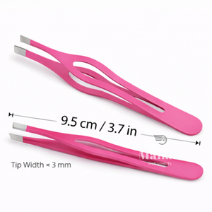 Pinzas Profesionales de Acero Inoxidable Rosa de Primera Calidad para Cejas, Punta Inclinada, Herramienta Cosmética de Precisión para Depilación de Cejas - Product Image 5