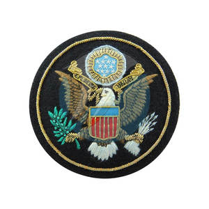 Apparel Accessories Customized Bullion Wire <b>Badges</b> High Quality Online Sale Bullion Wire <b>Badges</b> - Product Image 4