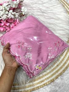 Royal Look And Taste Silk Pink Sari para amantes de la moda Diseñador indio Último tradicional Exclusivo Fancy Party Wear Ropa de novia - Product Image 2