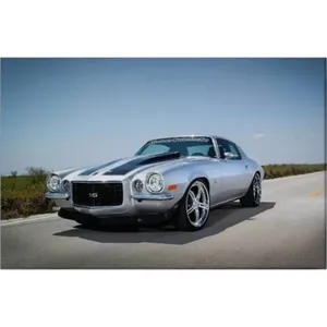 Impression sur toile Fida Silver Camaro Under a Light Blue Sky - Product Image 6