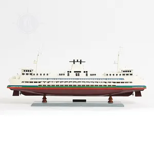 Washington Ferry kapal Model 60 cm buatan tangan replika kayu dengan Stan Pajang, koleksi, dekorasi, hadiah, grosir