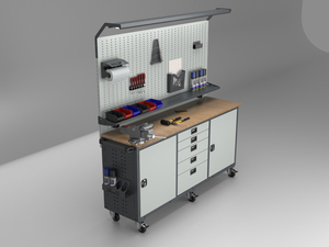 เฟอร์นิเจอร์โรงงานอุตสาหกรรม ตู้เก็บเครื่องมือ ระบบเพ็กบอร์ด ดีไซน์แบบโมดูลาร์ OEM DETAY เคลือบผงไฟฟ้าสถิตย์ สำหรับอุตสาหกรรมยานยนต์ - Product Image 3