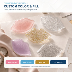 Packs de gel PVC réutilisables en forme de mini-lèvres avec logo personnalisé, compresses chaudes et froides en forme de lèvres pour la beauté, les spas médicaux et les injections de comblement <span class=keywords><strong>des</strong></span> lèvres - Product Image 3