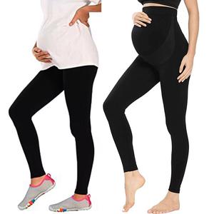 Tela de bambú de calidad superior Ropa cómoda Leggings de maternidad de estilo casual disponibles en todos los tamaños para mujeres embarazadas - Product Image 4