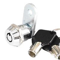 Cylindres de serrure à came de précision 50/60 mm, déport ANSI Grade 2, 2 clés, finition chromée, marque ABA, pour armoires de classement et unités de stockage sécurisées