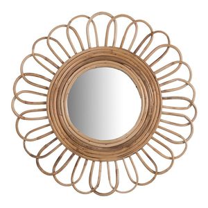 Espejo de pared en forma de ojo hecho de ratán, colgante de pared, decoración del hogar, accesorios de decoración del hogar altamente estéticos, al por mayor. - Product Image 3