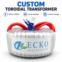 Transformateur toroïdal en cuivre pur OEM 100VA-1500VA, transformateur de puissance à faible bruit pour amplificateur