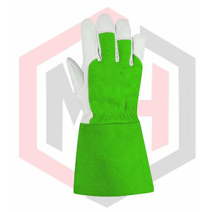 Guantes de soldadura de cuero resistentes al calor con puño extendido - Product Image 5