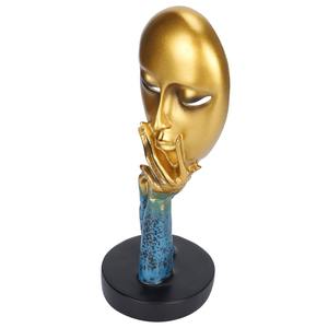 Art abstrait aluminium méditation Sculpture élégant masque ornements visage Sculpture pour la décoration de la maison décor de Table - Product Image 2