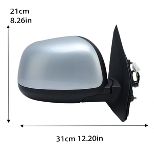 Conjunto de Retrovisor Lateral de 5 Pines para Mitsubishi <span class=keywords><strong>ASX</strong></span> 2010-2017, Color <span class=keywords><strong>Gris</strong></span> Plateado, con Calefacción, Plegable Manualmente, Accesorios para Automóviles - Product Image 3