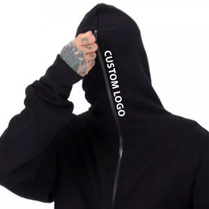 2025 Últimas prendas de vestir exteriores Venta caliente Hombres Street Wear Sudaderas con capucha con cremallera, Color negro Cómodo Sudaderas con cremallera completa - Product Image 6