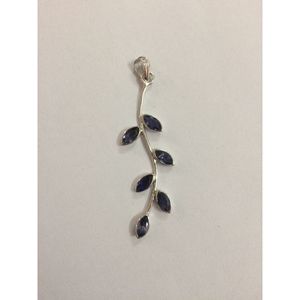 Shah Gems - Colgante de Iolita Natural para Mujer, Plata de Ley 925, Engaste de Oro Rosa, Joyería de Platino, Número del Material Principal - Product Image 3