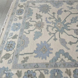 Alfombras de lana de seda hechas a mano de lujo modernas, juegos de alfombras anudadas a mano suaves para el hogar, oficina, hoteles, sala de estar, tamaños personalizados 5x8 - Product Image 1