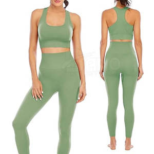 Femme Gym Wear Yoga Set Sport Rembourré Soutien-Gorge Sans Couture Femmes Push up Fitness Wear Yoga Set Pour Adulte - Product Image 1
