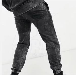 Nouveauté Survêtements délavés à l'acide pour hommes, couleur unie 100% coton respirant, design personnalisé, vente en gros pour les saisons d'hiver - Product Image 5