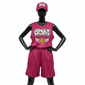 Ensemble short de basketball pour femmes, tissu en maille polyester respirant, couleur marron, logo personnalisé par transfert thermique, ensembles pour femmes 100% coton - Product Image 1