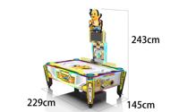 Jeu de Hockey Aérien Électronique Interactif Magique pour 4 Joueurs, Écran en Plastique Portable pour Centres de Divertissement Familial