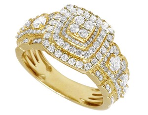 Bague Hip Hop pour Homme en Or Rose Superposé avec Diamants Ronds de Laboratoire Sertis à Griffes Plaqué Rhodium pour Mariage, Fête et Usage Quotidien - Product Image 3