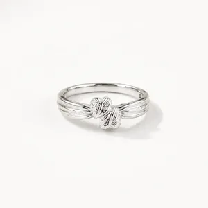 Anillo de Doble Corazón con Baño de Oro de 18K, Estilo Hip-Hop, con Piedras Preciosas, para Mujer - Product Image 3