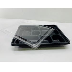 Bandeja de Plástico PET Transparente para Alimentos, Personalizada, 200x300x50mm, con Embalaje, Impresión de Logotipo Personalizado, 100 Unidades - Product Image 1