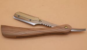 Navaja de Afeitar Recta de Acero Inoxidable con Mango de Madera y Hoja Reemplazable con Logotipo Personalizado - Product Image 6
