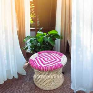 Modern Handmade <b>Bamboo</b> Console Ottoman Bone Inlay Relaxing Bedroom Decorative Furniture for Indoor Outdoor for Hotels Apartments - Product Image 2
