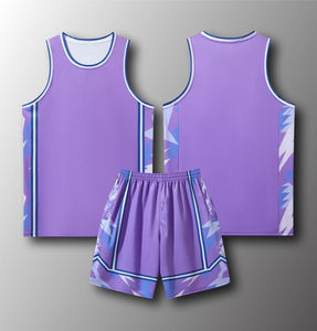 Conjunto de uniforme de baloncesto para hombre, camiseta y pantalones cortos, ropa deportiva atlética transpirable, ligera y de secado rápido para partidos de práctica en equipo - Product Image 5