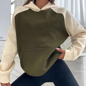 เสื้อฮู้ดสตรีสไตล์สตรีทแวร์  แบบสวมใส่สบาย  ผ้าถักเนื้อหนา 100% ผ้าฝ้าย  พร้อมป้ายติดด้านหน้า  ลายพิมพ์ลำลอง  สำหรับฤดูหนาว  เป็นมิตรกับสิ่งแวดล้อม - Product Image 2
