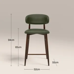 Silla de Cocina de Madera Hatton Verde Vintage de Sinterior, Silla de Comedor Moderna, Resistente al Agua y Duradera - Product Image 4